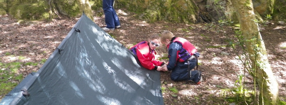 Setting up camp on Wild Cat Island